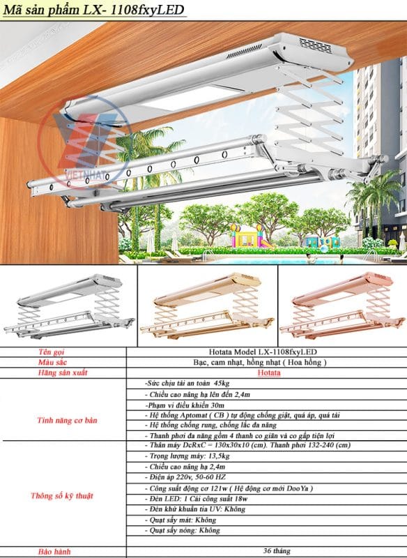 Giàn phơi điện tử điều khiển từ xa