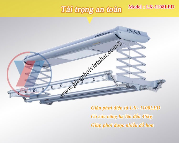 Tải trọng giàn phơi điện tử điều khiển