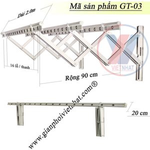 Giàn phơi gắn tường nhập khẩu GT-03