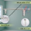 Giàn phơi gắn tường thông minh xếp ngang