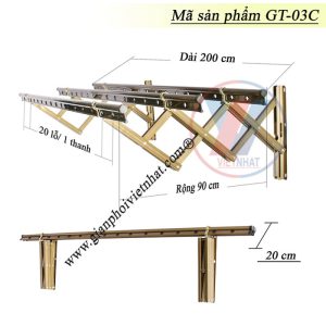 Giàn phơi gắn tường xếp ngang nhập khẩu giá rẻ
