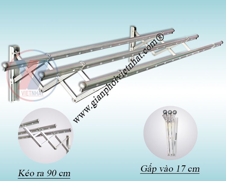 Giàn phơi xếp ngang Hàn Quốc tiết kiệm diện tích